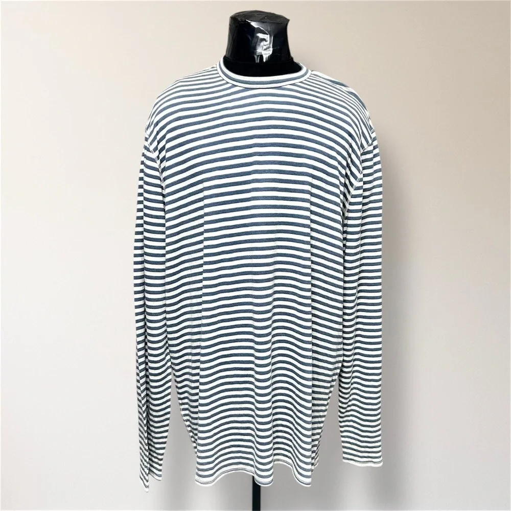 Faherty XL‎ Reversible Long Sleeve Tee Pink Blue Stripe Pima Cotton Soft Coastal